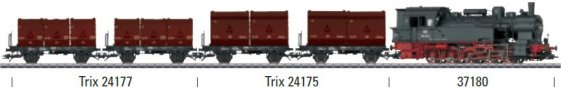 3 Tubs Coking Coal Tub Transport Car Set