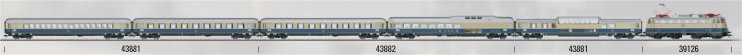 Rheinpfeil 1963 Express Train Passenger Car Set 1