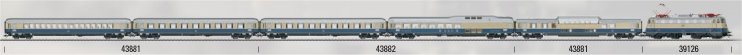 Rheinpfeil 1963 Express Train Passenger Car Set 2