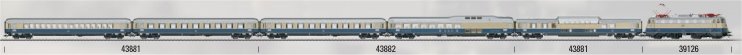 Rheinpfeil 1963 Express Train Passenger Car Set 2